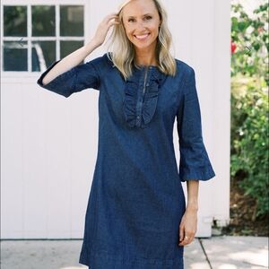 Draper James Blue Denium Chambray Dress